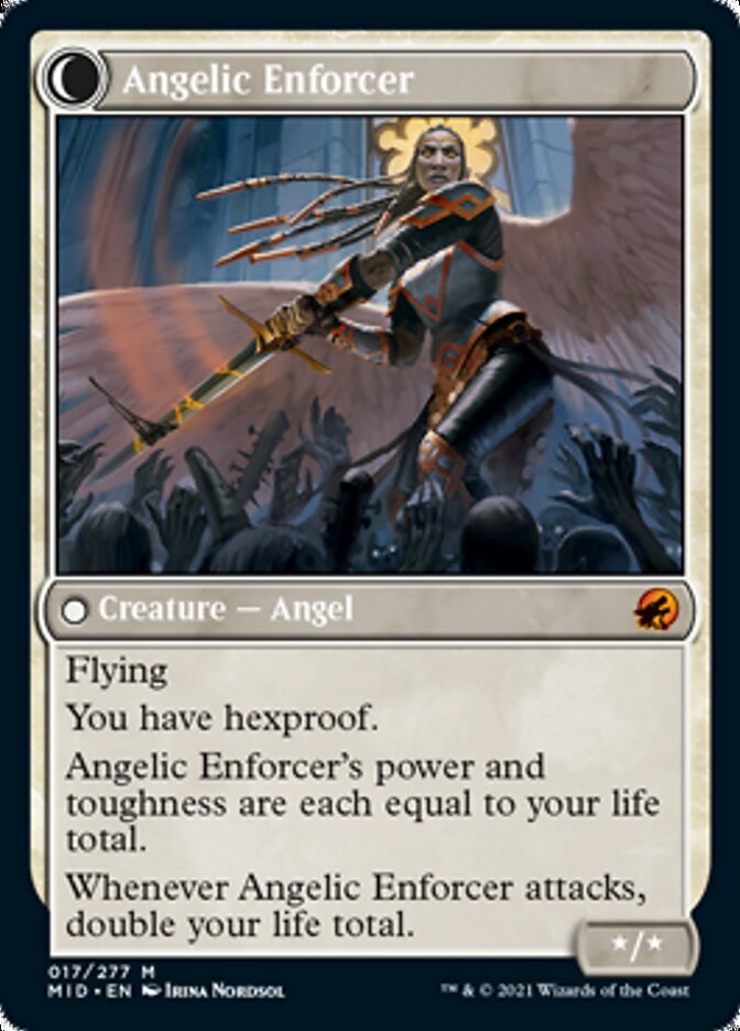 Enduring Angel // Angelic Enforcer [Innistrad: Midnight Hunt] | Exor Games New Glasgow