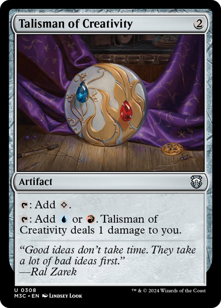 Talisman of Creativity (Ripple Foil) [Modern Horizons 3 Commander] | Exor Games New Glasgow