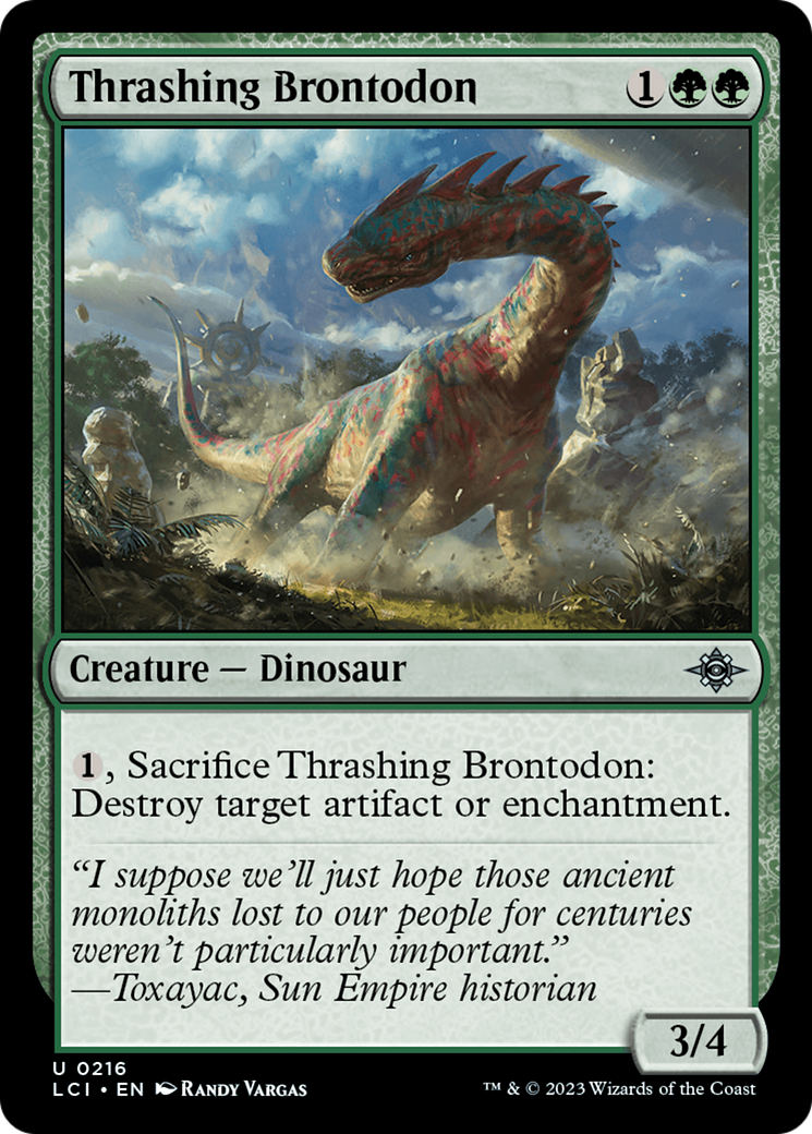 Thrashing Brontodon [The Lost Caverns of Ixalan] | Exor Games New Glasgow