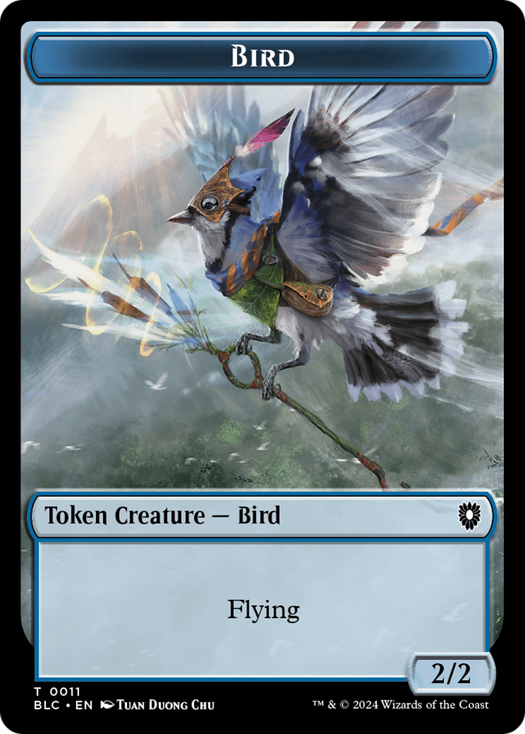 Bird (011) // Fish Double-Sided Token [Bloomburrow Commander Tokens] | Exor Games New Glasgow