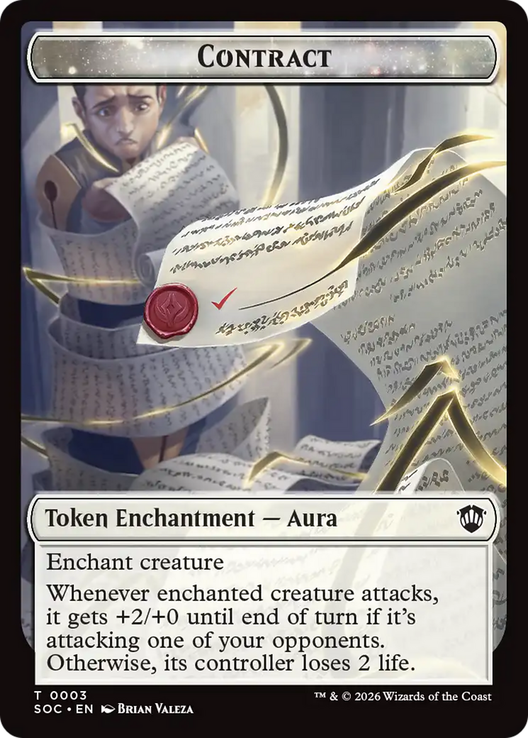 Contract // Copy Double-Sided Token [Secrets of Strixhaven Commander Tokens] | Exor Games New Glasgow