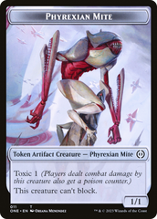 Phyrexian Mite (011) // Phyrexian Golem Double-Sided Token [Phyrexia: All Will Be One Tokens] | Exor Games New Glasgow