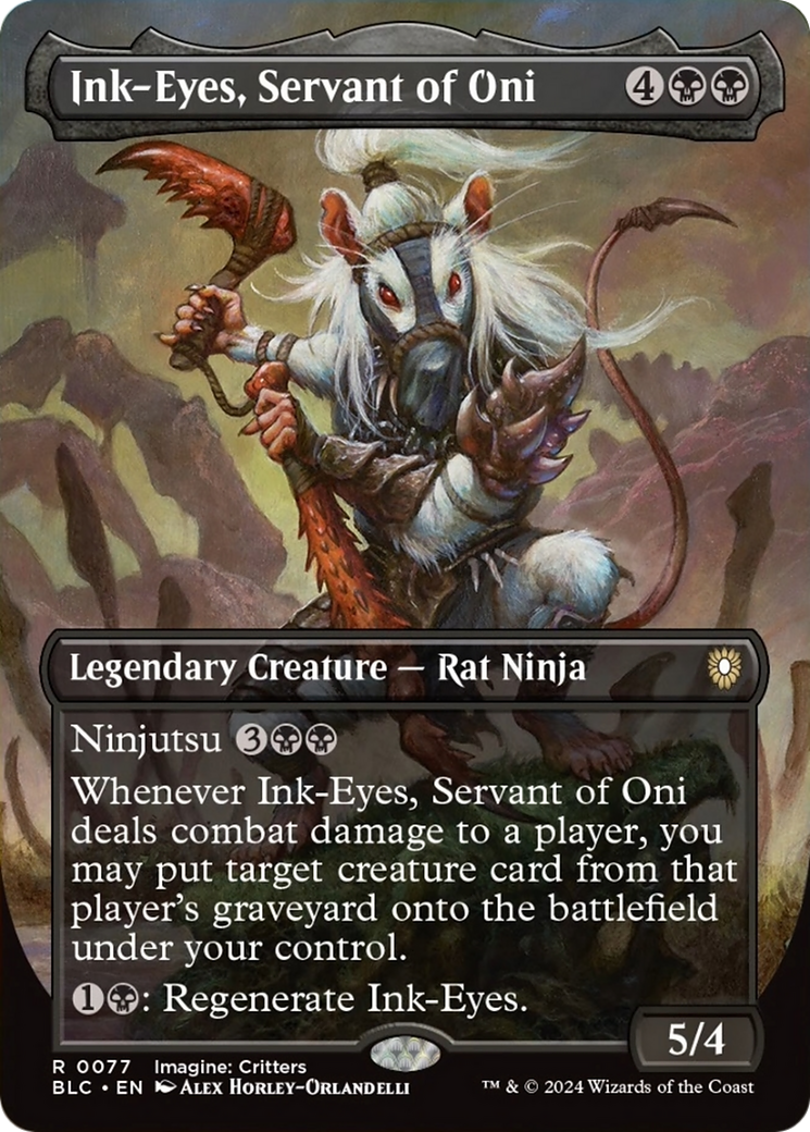 Ink-Eyes, Servant of Oni (Borderless) [Bloomburrow Commander] | Exor Games New Glasgow