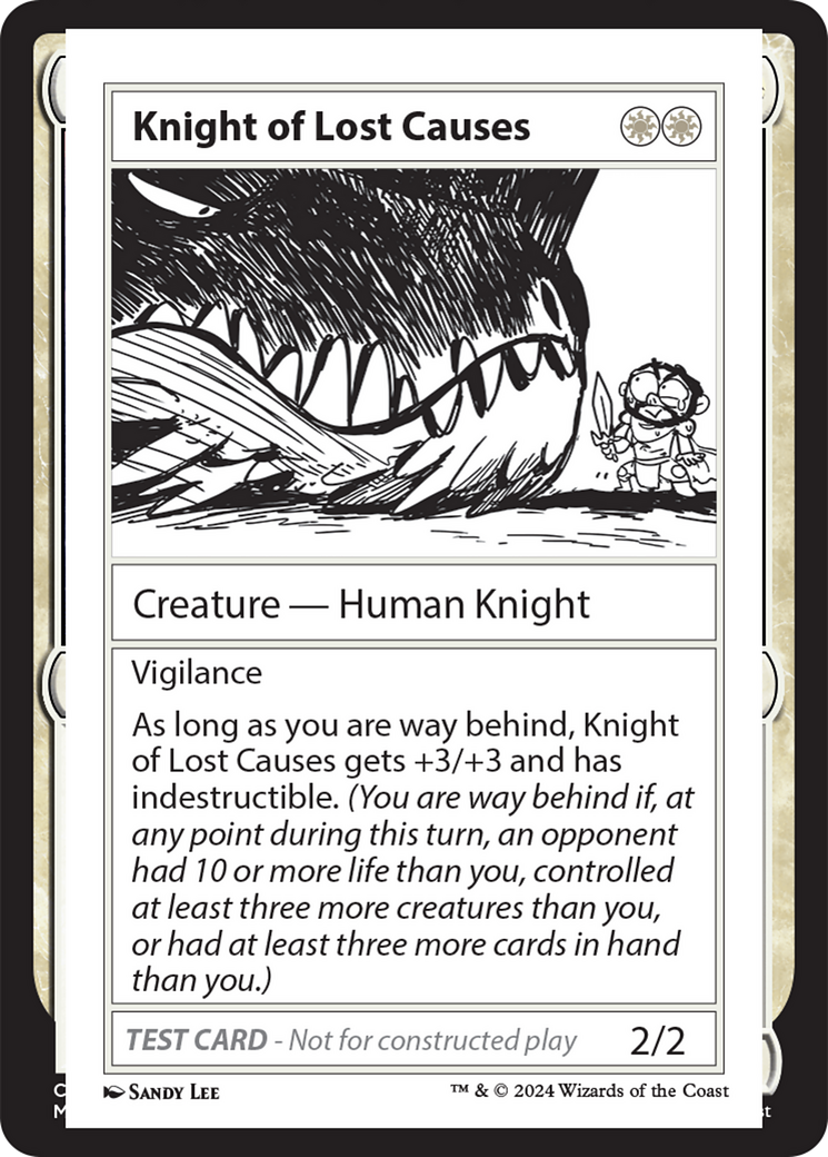 Knight of Lost Causes [Mystery Booster 2 Playtest Cards] | Exor Games New Glasgow