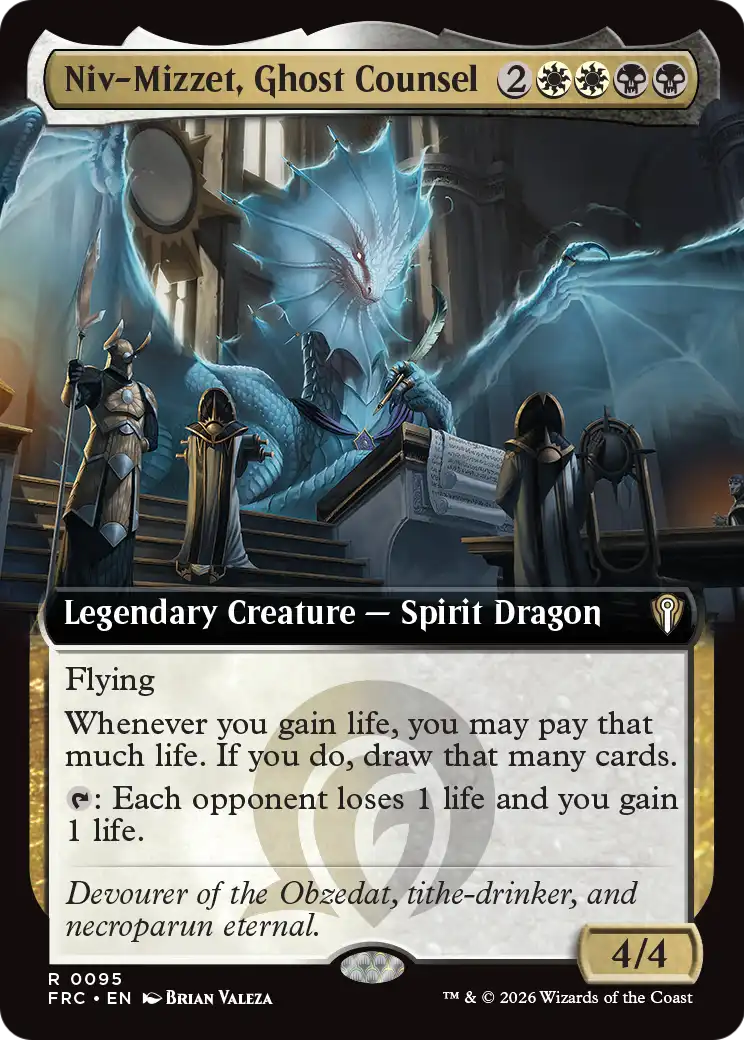 Niv-Mizzet, Ghost Counsel (Extended Art) [Reality Fracture Commander] | Exor Games New Glasgow