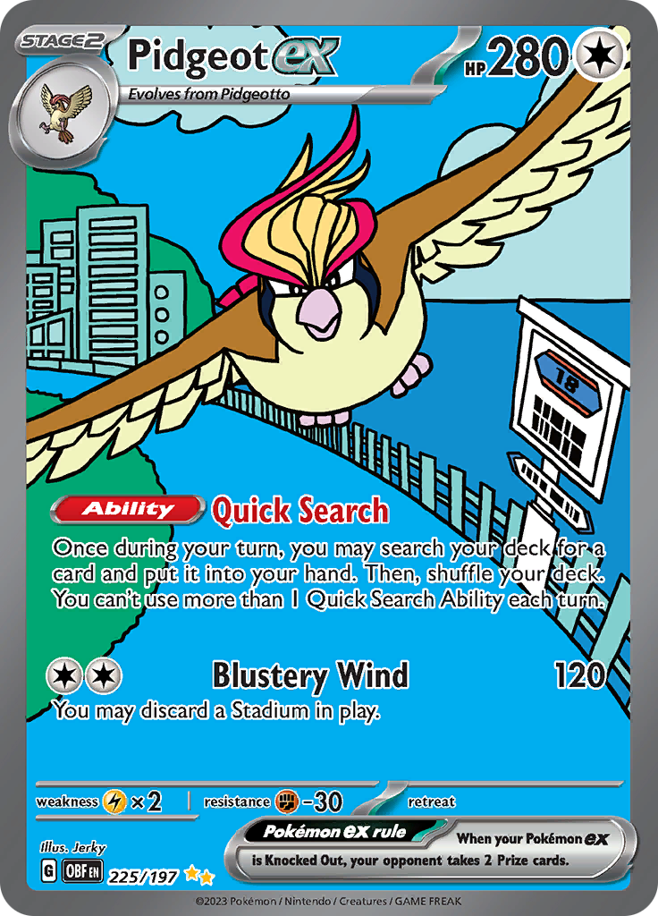 Pidgeot ex (225/197) [Scarlet & Violet: Obsidian Flames] | Exor Games New Glasgow