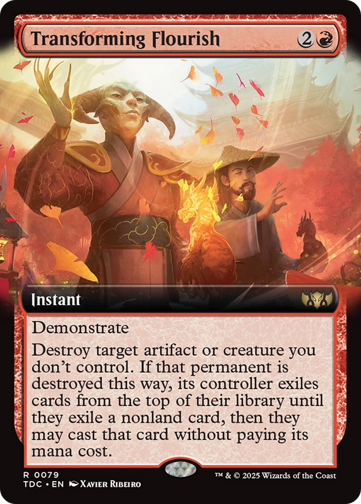 Transforming Flourish (Extended Art) [Tarkir: Dragonstorm Commander] | Exor Games New Glasgow