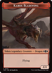 Karox Bladewing // Copy Double-Sided Token [Tarkir: Dragonstorm Commander Tokens] | Exor Games New Glasgow