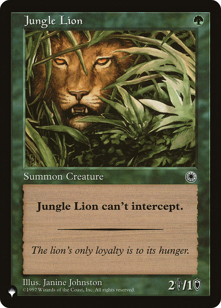 Jungle Lion [The List Reprints] | Exor Games New Glasgow