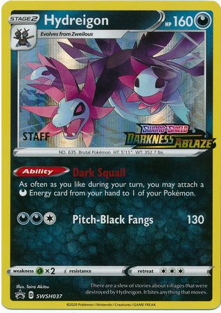 Hydreigon (SWSH037) (Staff Prerelease Promo) [Sword & Shield: Black Star Promos] | Exor Games New Glasgow