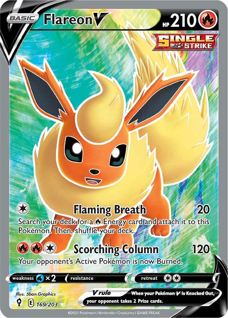 Flareon V (169/203) [Sword & Shield: Evolving Skies] | Exor Games New Glasgow