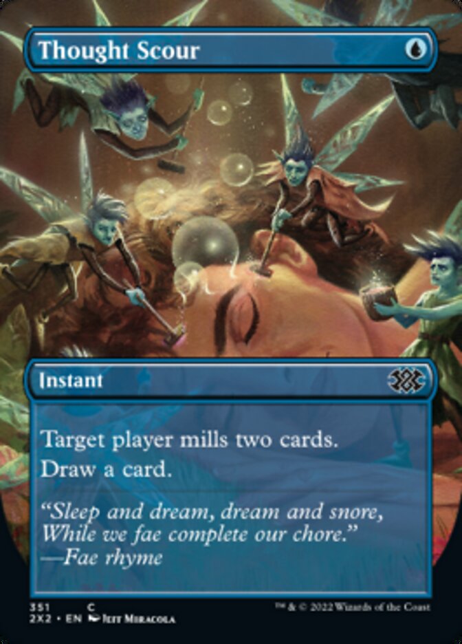 Thought Scour (Borderless Alternate Art) [Double Masters 2022] | Exor Games New Glasgow