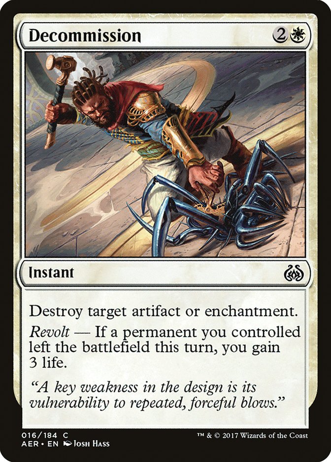 Decommission [Aether Revolt] | Exor Games New Glasgow