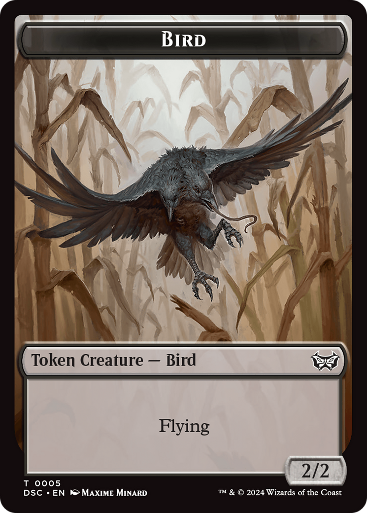 Demon // Bird Double-Sided Token [Duskmourn: House of Horror Commander Tokens] | Exor Games New Glasgow