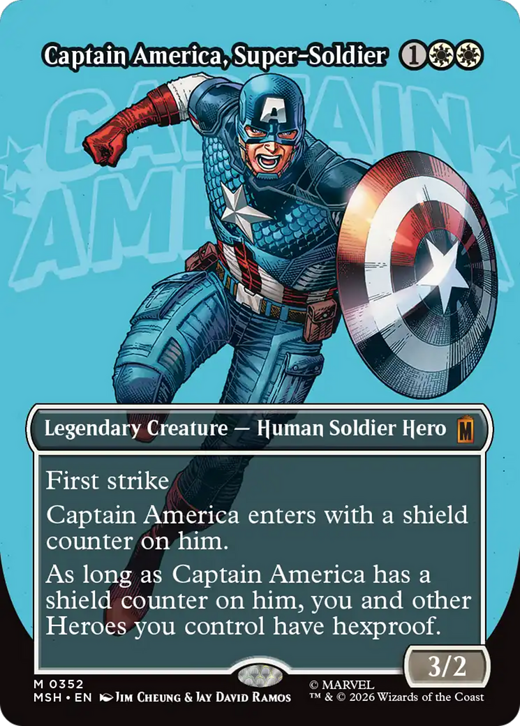 Captain America, Super-Soldier (Borderless) (0352) [Marvel Super Heroes] | Exor Games New Glasgow