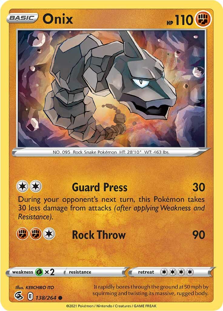 Onix (138/264) [Sword & Shield: Fusion Strike] | Exor Games New Glasgow