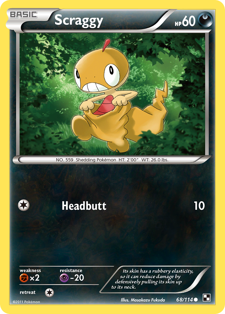 Scraggy (68/114) [Black & White: Base Set] | Exor Games New Glasgow