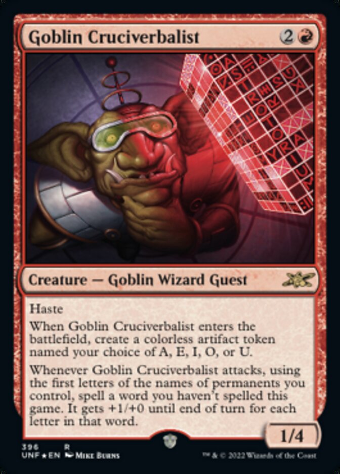 Goblin Cruciverbalist (Galaxy Foil) [Unfinity] | Exor Games New Glasgow