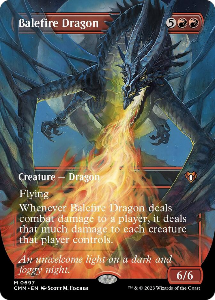 Balefire Dragon (Borderless Alternate Art) [Commander Masters] | Exor Games New Glasgow