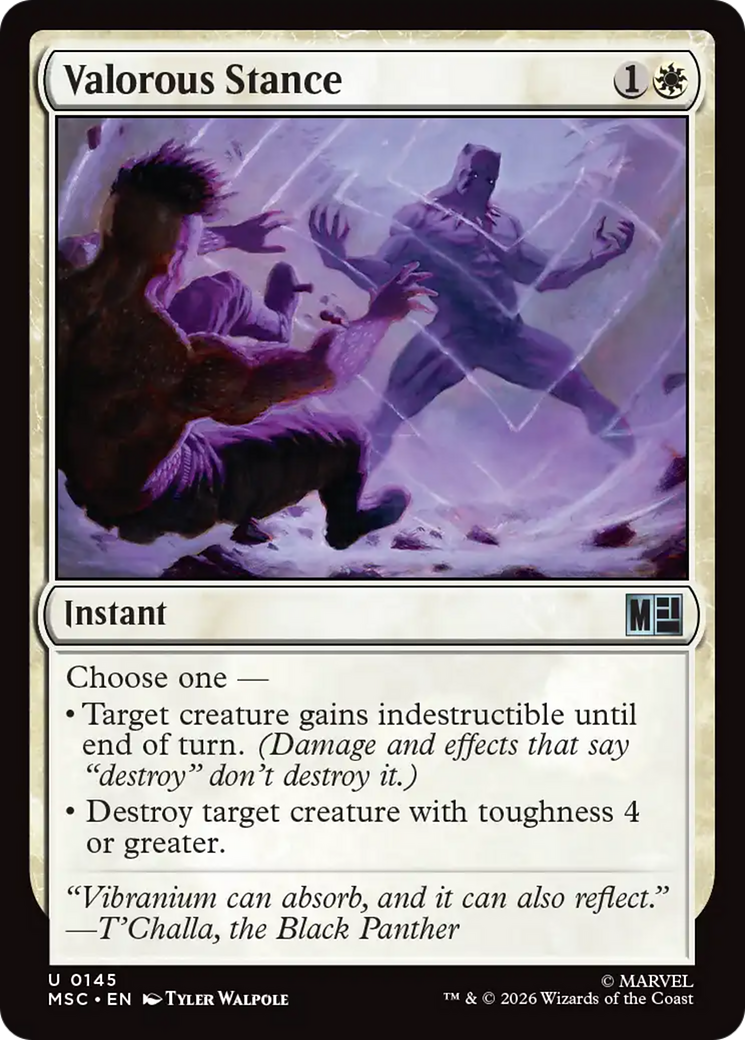 Valorous Stance (Surge Foil) [Marvel Super Heroes Commander] | Exor Games New Glasgow