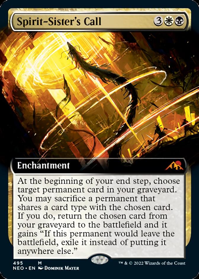 Spirit-Sister's Call (Extended Art) [Kamigawa: Neon Dynasty] | Exor Games New Glasgow