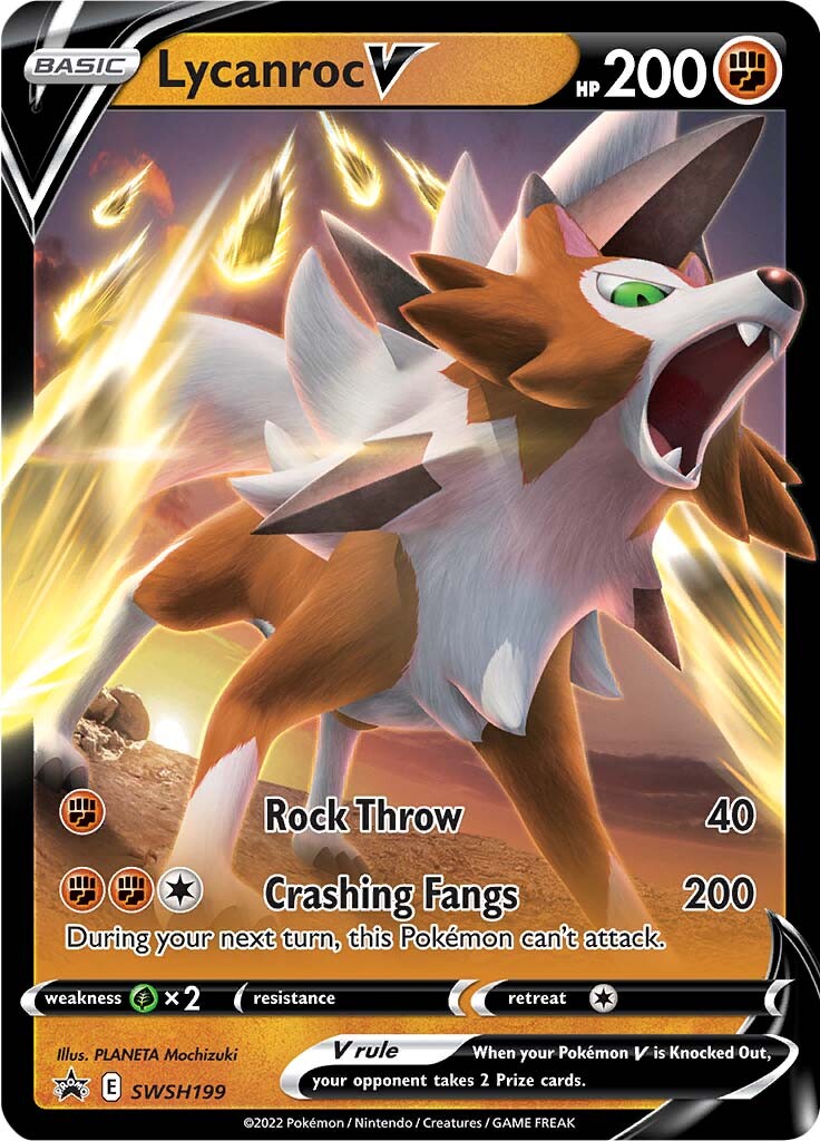 Lycanroc V (SWSH199) [Sword & Shield: Black Star Promos] | Exor Games New Glasgow