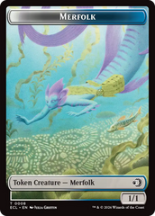 Merfolk // Worm Double-Sided Token [Lorwyn Eclipsed Tokens] | Exor Games New Glasgow