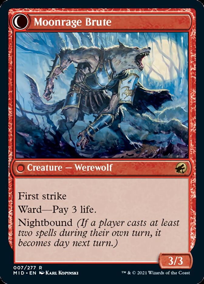 Brutal Cathar // Moonrage Brute [Innistrad: Midnight Hunt] | Exor Games New Glasgow