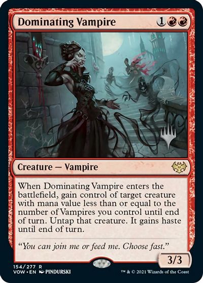 Dominating Vampire (Promo Pack) [Innistrad: Crimson Vow Promos] | Exor Games New Glasgow