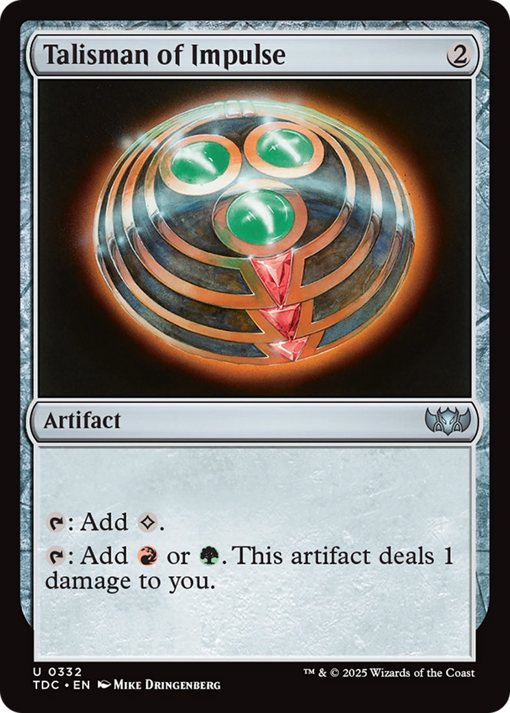 Talisman of Impulse [Tarkir: Dragonstorm Commander] | Exor Games New Glasgow