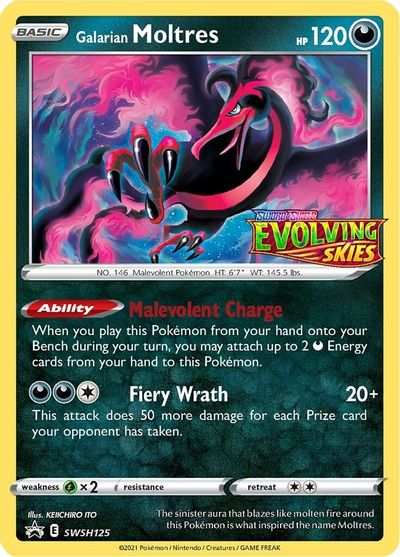 Galarian Moltres (SWSH125) (Prerelease Promo) [Sword & Shield: Black Star Promos] | Exor Games New Glasgow