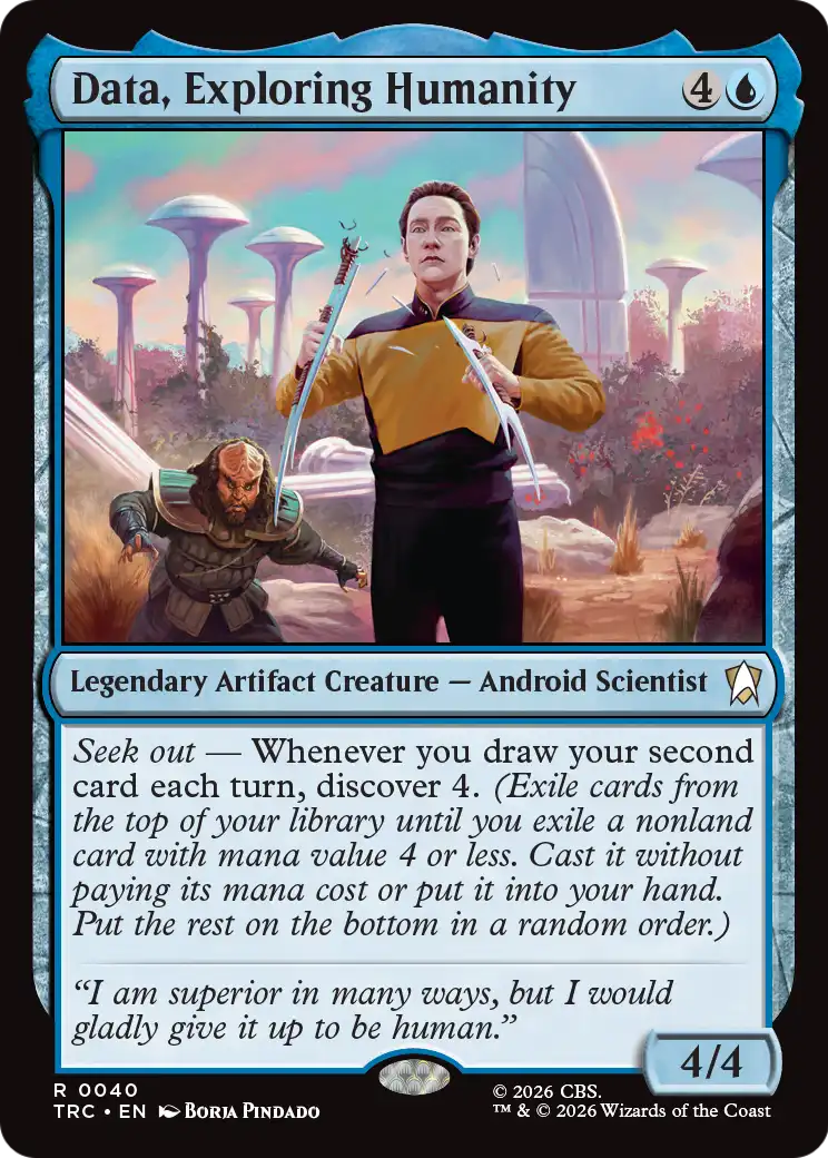 Data, Exploring Humanity (Surge Foil) [Star Trek Commander] | Exor Games New Glasgow