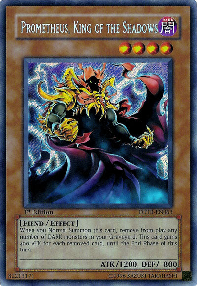 Prometheus, King of the Shadows [FOTB-EN063] Secret Rare | Exor Games New Glasgow