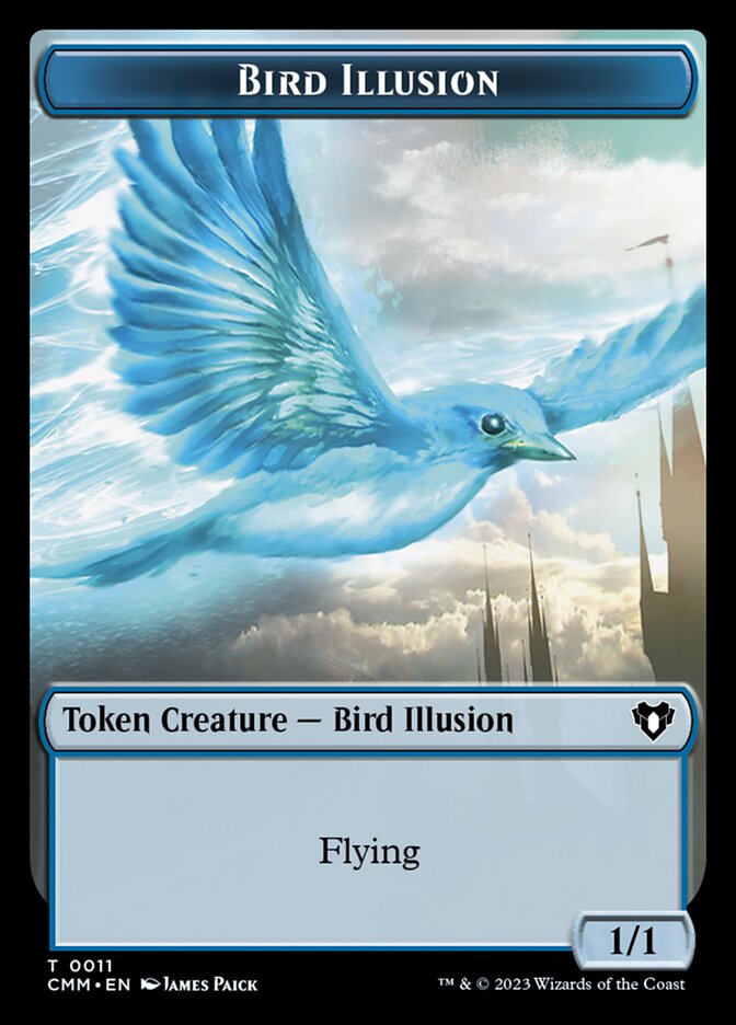 Treasure // Bird Illusion Double-Sided Token [Commander Masters Tokens] | Exor Games New Glasgow