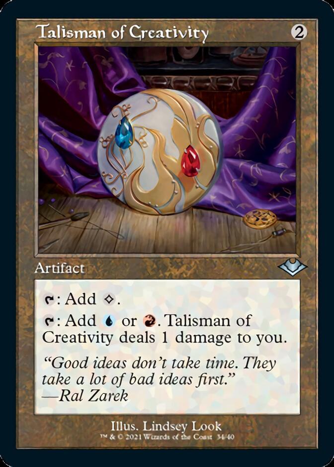 Talisman of Creativity (Retro Foil Etched) [Modern Horizons] | Exor Games New Glasgow