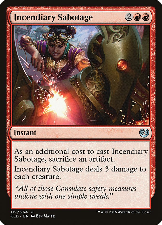 Incendiary Sabotage [Kaladesh] | Exor Games New Glasgow