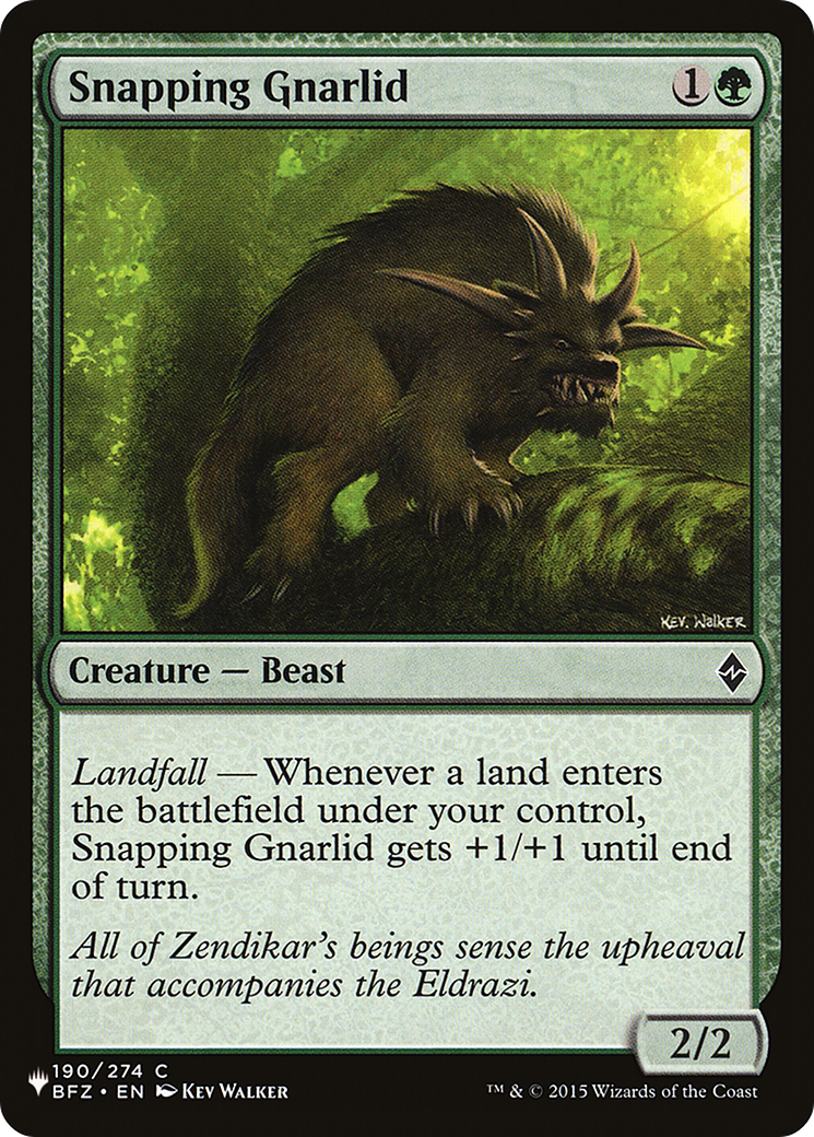 Snapping Gnarlid [The List] | Exor Games New Glasgow