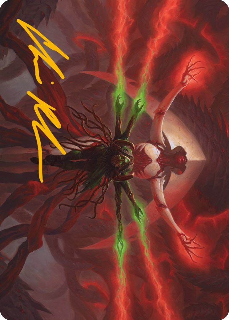 All Will Be One Art Card (Gold-Stamped Signature) [Phyrexia: All Will Be One Art Series] | Exor Games New Glasgow