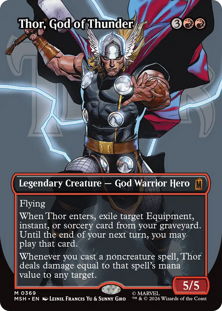 Thor, God of Thunder (Borderless) (0369) [Marvel Super Heroes] | Exor Games New Glasgow