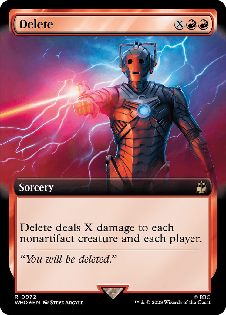 Delete (Extended Art) (Surge Foil) [Doctor Who] | Exor Games New Glasgow