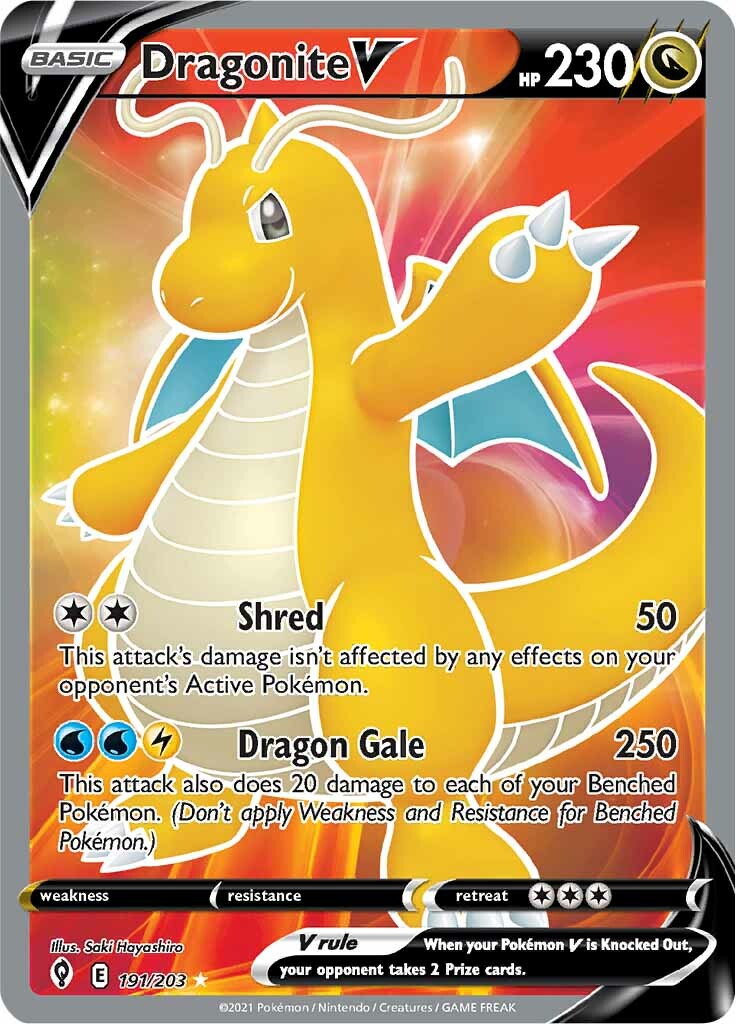 Dragonite V (191/203) [Sword & Shield: Evolving Skies] | Exor Games New Glasgow