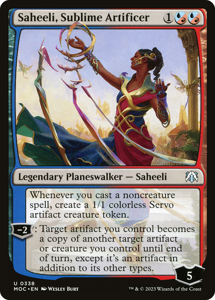 Saheeli, Sublime Artificer [March of the Machine Commander] | Exor Games New Glasgow