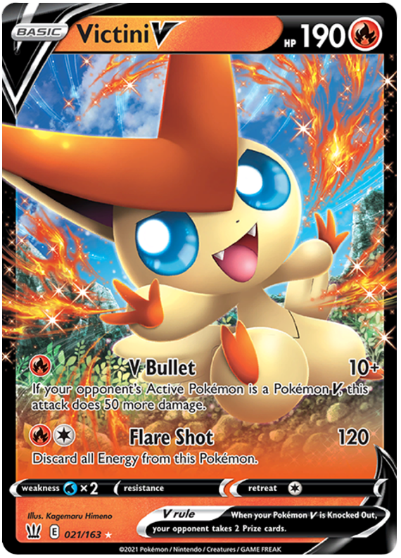 Victini V (021/163) [Sword & Shield: Battle Styles] | Exor Games New Glasgow