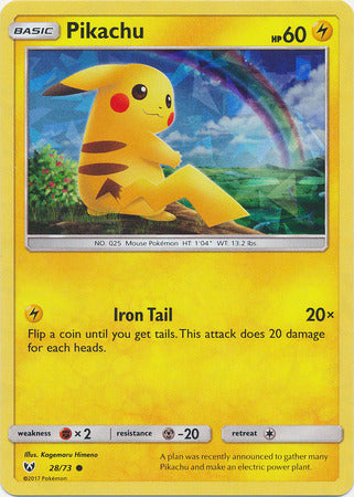 Pikachu (28/73) (Cracked Ice Holo) [Miscellaneous Cards] | Exor Games New Glasgow