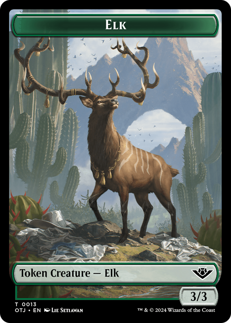 Elk Token [Outlaws of Thunder Junction Tokens] | Exor Games New Glasgow