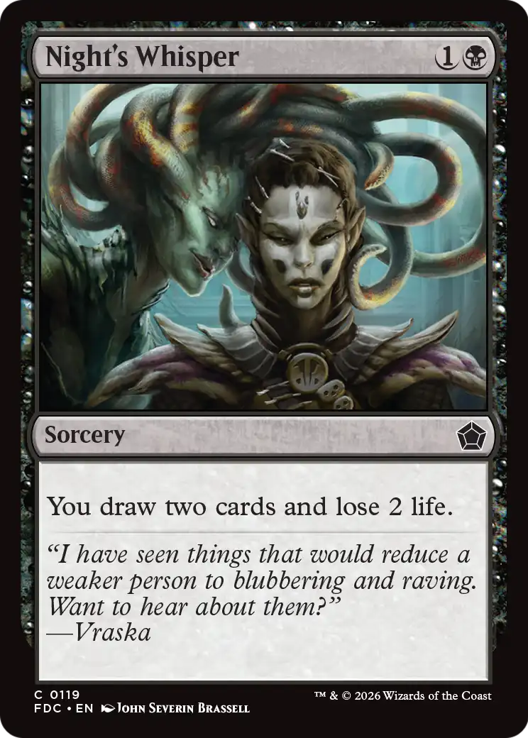 Night's Whisper [Foundations Commander] | Exor Games New Glasgow