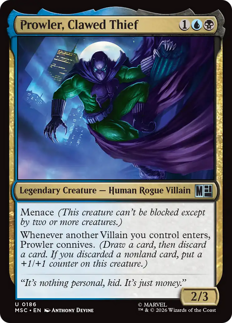 Prowler, Clawed Thief (Surge Foil) [Marvel Super Heroes] | Exor Games New Glasgow