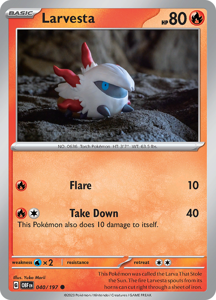 Larvesta (040/197) [Scarlet & Violet: Obsidian Flames] | Exor Games New Glasgow