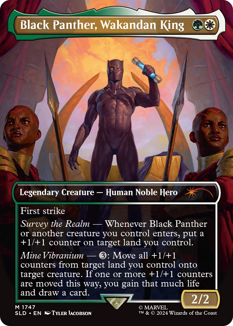 Black Panther, Wakandan King (Rainbow Foil) [Secret Lair Drop Series] | Exor Games New Glasgow