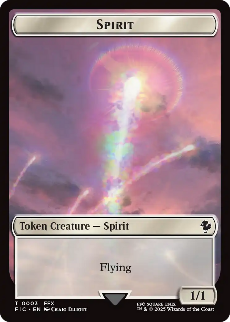 Spirit // Hero (0026) Double-Sided Token (Surge Foil) [FINAL FANTASY Commander Tokens] | Exor Games New Glasgow